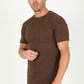 Classic Cotton Knit Brown T-Shirt