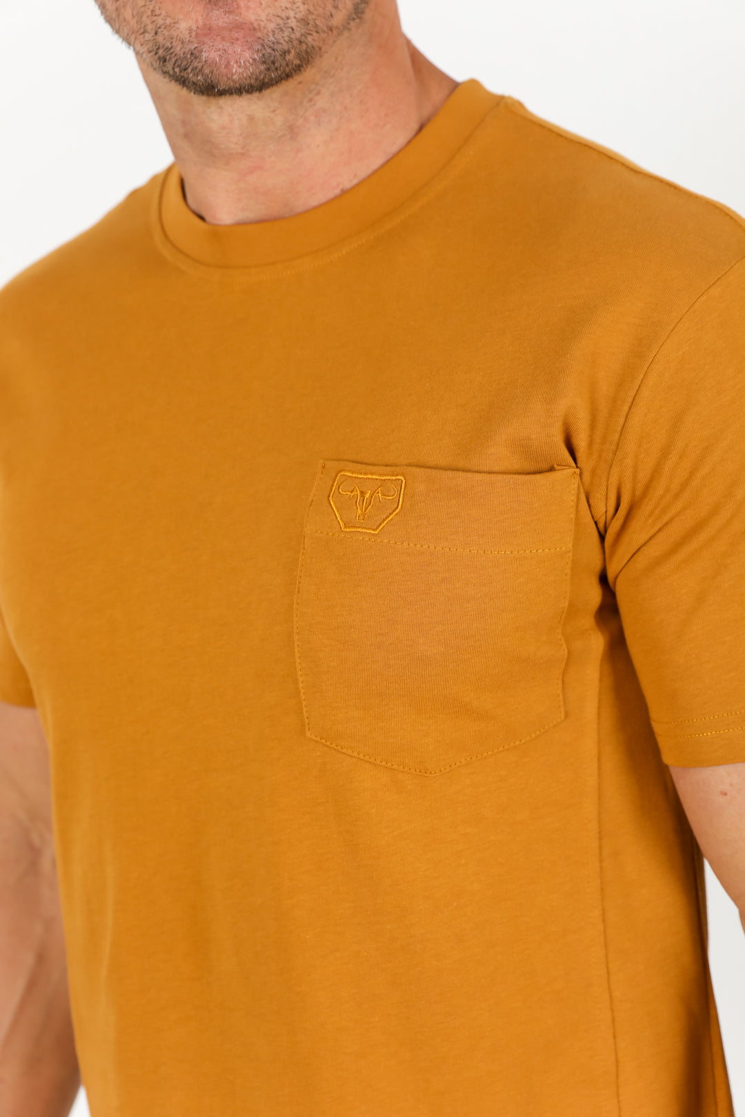 Classic Cotton Knit Camel T-Shirt