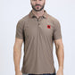 Men's Cotton Modern Fit Stretch Beige Polo