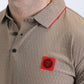 Men's Cotton Modern Fit Stretch Beige Polo