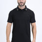 Men's Cotton Modern Fit Stretch Black Polo