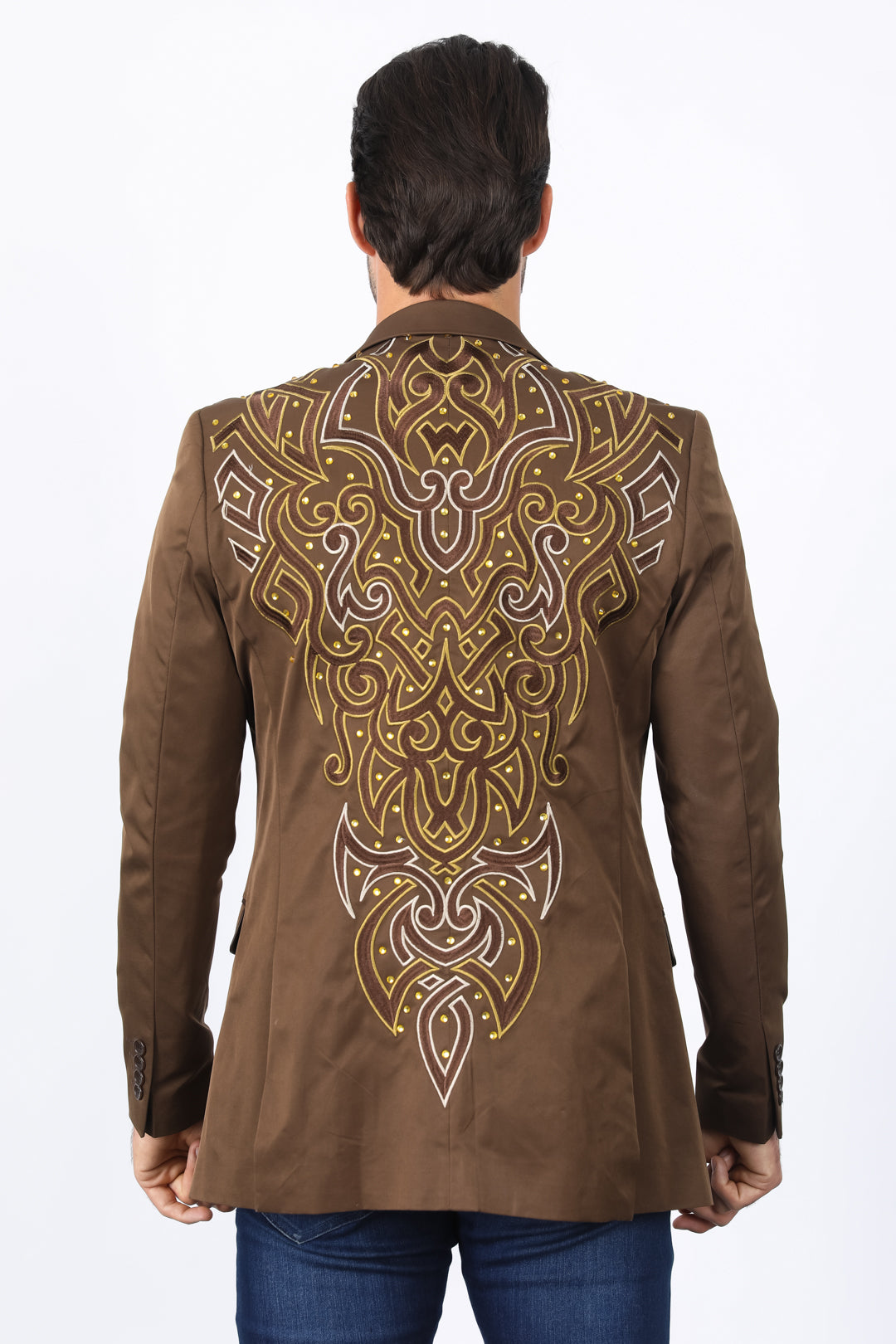 Mens Embroidery Fashion Blazer