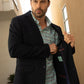 Men's Western Sport Coat with Elbow Patch - Dark Charcoal