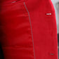 Men's Double Button Red Faux-Suede Blazer