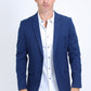 Men's Double Button Western Blue Blazer