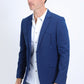 Men's Double Button Western Blue Blazer