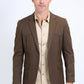 Men's Double Button Western Brown Blazer