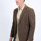 Men's Double Button Western Brown Blazer