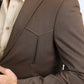 Men's Double Button Western Brown Blazer