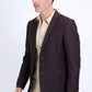 Men's Double Button Western Burgundy Blazer