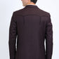 Men's Double Button Western Burgundy Blazer