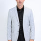 Men's Double Button Western Grey Blazer