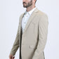 Men's Double Button Western Khaki Blazer