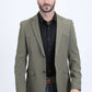 Men's Double Button Western Olive Blazer