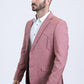 Men's Double Button Western Red Blazer