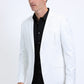 Men's Double Button Western White Blazer