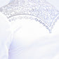 Mens Embroidery Modern Fit Stretch White Long Sleeve Shirt