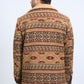 Mens Ethnic Aztec Long Twill Beige Coat