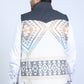 Mens Ethnic Aztec Quilted Fur Lined Charcoal Vest