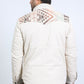 Men's Ethnic Aztec Quilted Fur Lined Twill Beige Jacket