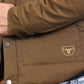 Men's Ethnic Aztec Quilted Fur Lined Twill Brown Jacket