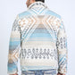 Mens Ethnic Aztec Quilted Twill Beige Jacket