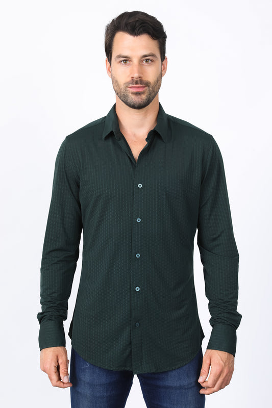 Men’s Modern Fit Stretch Dress Shirt - Green