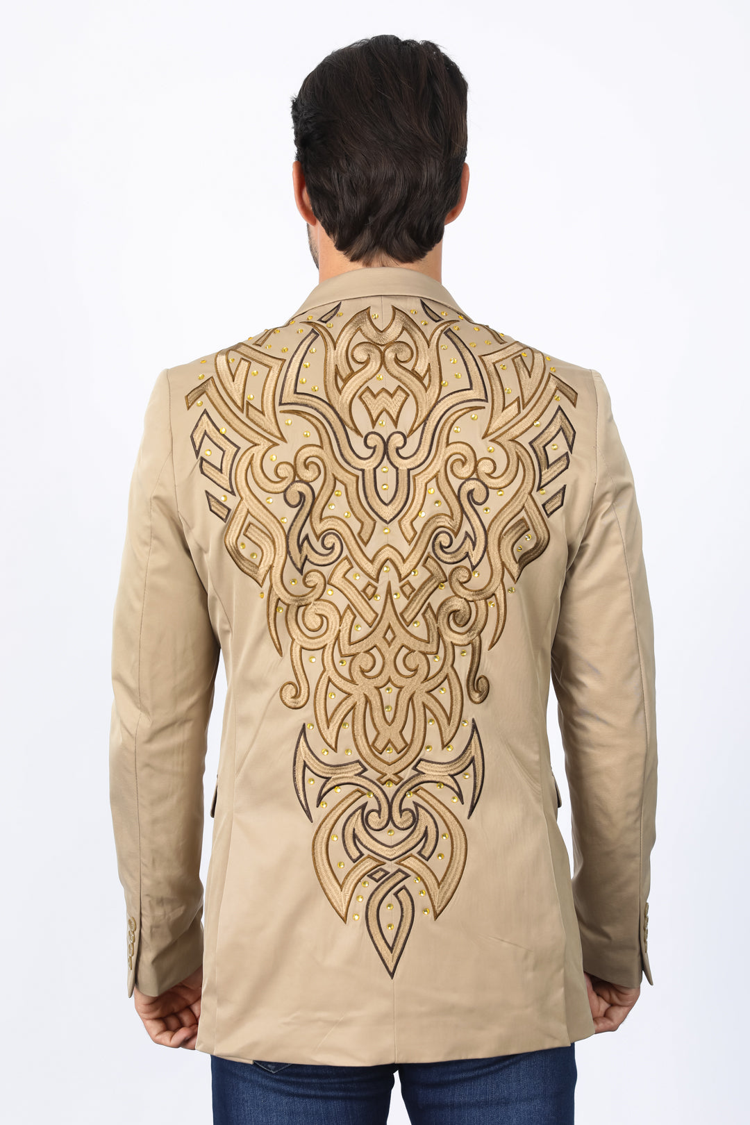 Mens Embroidery Fashion Blazer