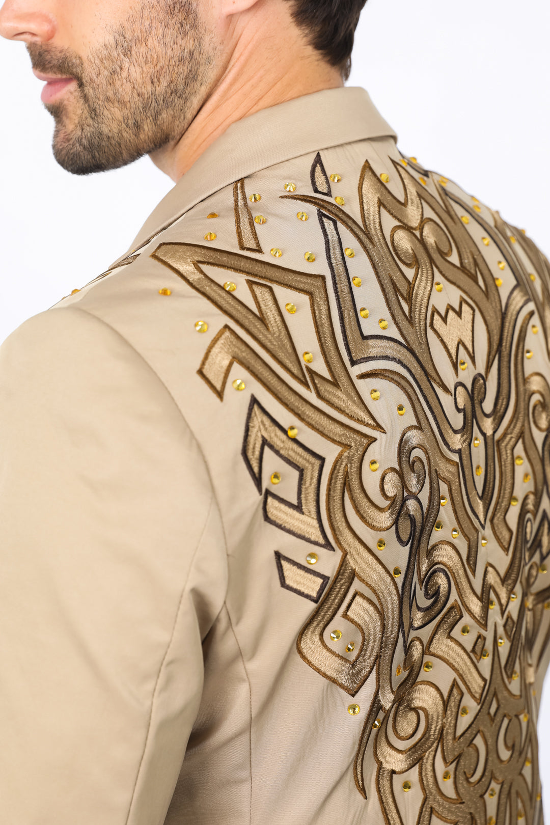 Mens Embroidery Fashion Blazer