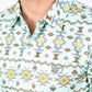 Mens Performance Fabric Modern Fit Stretch Aztec Print Polo