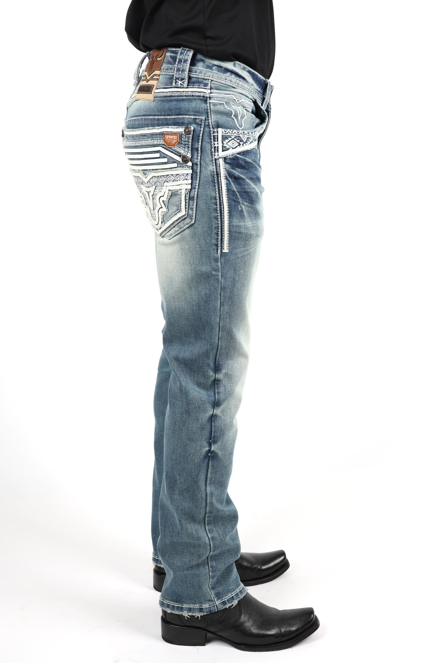 Holt Men's Medium Wash Slim Boot Cut Jeans