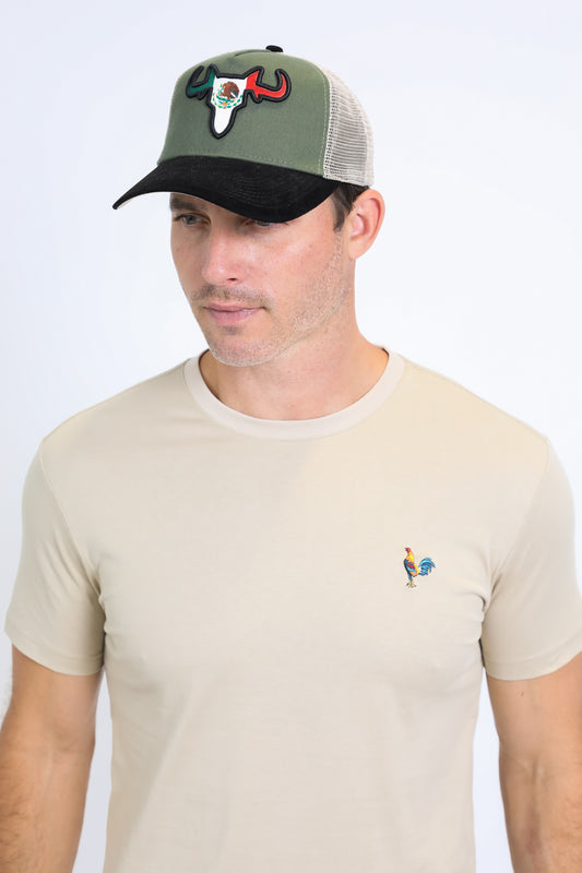 Mens MEXICO 3D Logo Baseball Black/Olive Cap