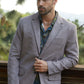 Men's Double Button Mink Faux-Suede Blazer