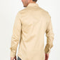 Men's Modern Fit Solid Beige Dress Shirt