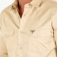 Men's Modern Fit Solid Beige Dress Shirt