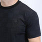 Mens Modern Fit Cotton Stretch Black T-Shirt