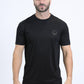 Mens Modern Fit Cotton Stretch Black T-Shirt