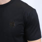 Mens Modern Fit Cotton Stretch Black T-Shirt