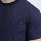 Mens Modern Fit Cotton Stretch Navy T-Shirt