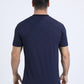 Mens Modern Fit Cotton Stretch Navy T-Shirt