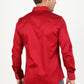 Men's Modern Fit Solid Red Dress Shirt