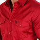 Men's Modern Fit Solid Red Dress Shirt