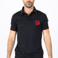 Mens Modern Fit Stretch Cotton Black Polo