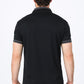 Mens Modern Fit Stretch Cotton Black Polo