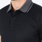 Mens Modern Fit Stretch Cotton Black Polo