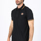 Mens Modern Fit Stretch Cotton Black Polo