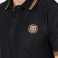 Mens Modern Fit Stretch Cotton Black Polo