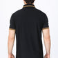 Mens Modern Fit Stretch Cotton Black Polo