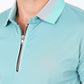 Mens Modern Fit Stretch Cotton Blue Polo