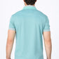 Mens Modern Fit Stretch Cotton Blue Polo